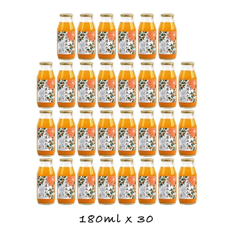 定期便 3回 小田原産江之浦みかん100%ストレートジュース180ml30本[ みかんジュース 神奈川県 小田原市 ]