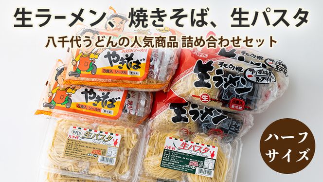 生ラーメン、焼きそば、生パスタ詰め合わせセット(ハーフサイズ)　[AG014ya]