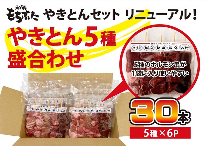 54-2539　和豚もちぶたやきとん５種盛り合わせ【 惣菜 おかず 家庭用 自宅用 贈答品 贈答用 ギフト お取り寄せ お中元 お歳暮 贈り物 焼トン 焼トン 串焼き 豚肉 ぶたにく ビール 神奈川県 小田原市 】