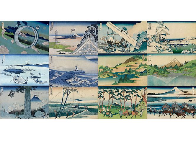 富嶽三十六景孔球版（御殿場コース版・葛飾北斎版36枚セット） ※着日指定不可