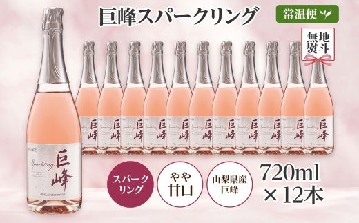 《無地熨斗 対応可》巨峰スパークリング 720ml×12本 177-4-073