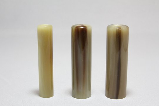 E449天然オランダ水牛印鑑 3本セット(12.0mm×60.0mm・13.5mm E449天然オランダ水牛印鑑 3本セット(12.0mm×60.0mm・13.5mm