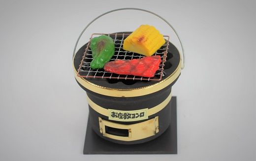 お座敷コンロ黒（アミ・敷板付き）H023-043