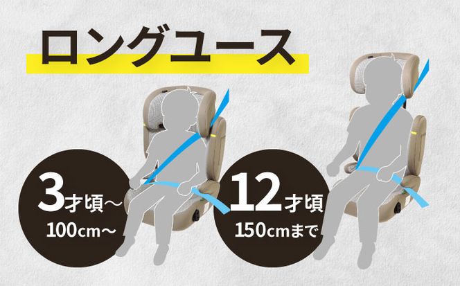 ハイバックジュニアライトR129 モカグレー チャイルドシート 軽量 子ども 愛西市 / ナカバヤシ株式会社【リーマン】[AEAQ008]