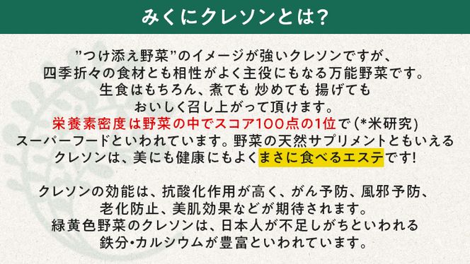 【 先行予約 】 みくにクレソン100ｇ×7袋 美容 健康 野菜 スーパーフード クレソン [CY002ci]