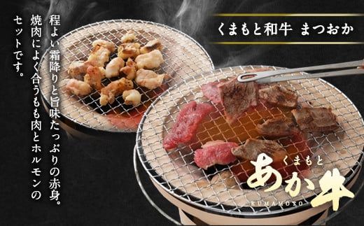 くまもとあか牛（GI)　焼肉セット 合計1000g 2種 モモ ホルモン