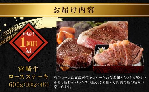 ＜宮崎牛3ヶ月定期便＞お申込みの翌月下旬頃に第一回目発送（12月は中旬頃）【c1123_nh】