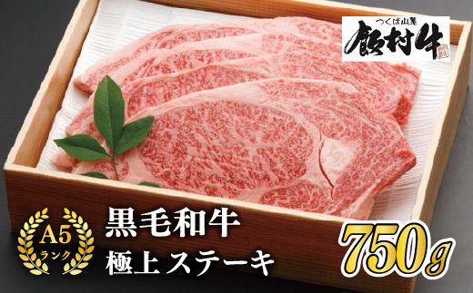 極上ステーキ750g 前後＜飯村牛＞和牛A5ランク