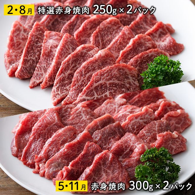 ＜定期便・全4回)＞おおいた和牛 低温熟成 赤身 焼肉 お楽しみ 定期便 (3ヶ月ごとにお届け) 国産 牛肉 肉 霜降り A4 和牛 ブランド牛 冷凍 大分県 佐伯市【DH245】【(株)ネクサ】