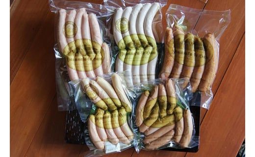 【定期便】山中湖ハム自家製ソーセージ5種類の詰合せ（3ヵ月連続発送） FAB029