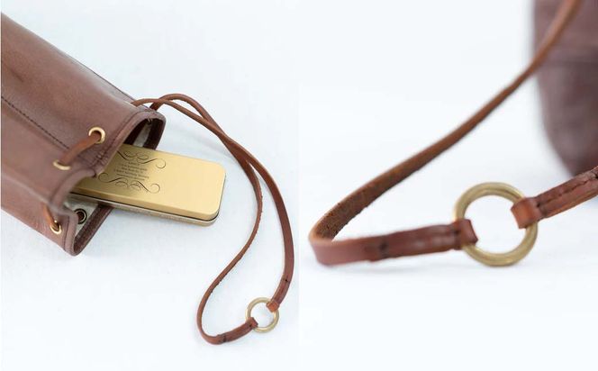 シカ革巾着袋（全革） Z-UY-A09A