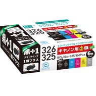 エコリカ【キヤノン用】 BCI-326+325/6MP+325PGBK互換リサイクルインク 6色パック+黒1個プラスお買い得（型番：ECI-C3266P+BK） canon リサイクル インク 互換インク カートリッジ インクカートリッジ カラー オフィス用品 プリンター インク 山梨県 富士川町