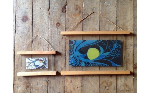 B3903硝子と紐の額　Mサイズ