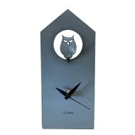 GRAVIRoN Bird Clock ミミズク 酸洗鉄（置き時計）195×85×92mm 390g 時計