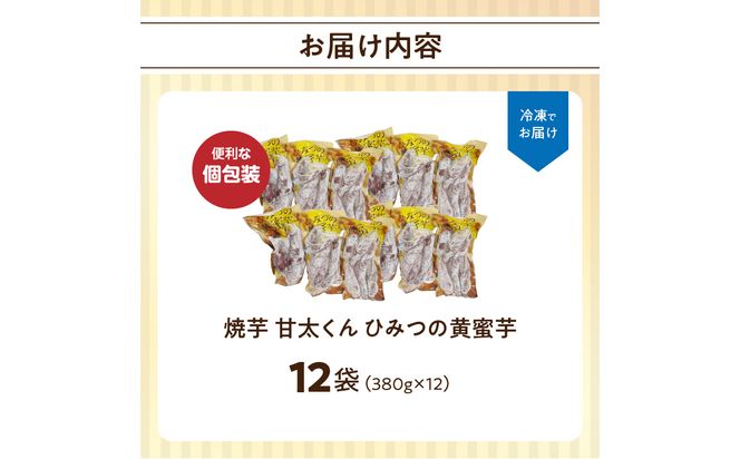 【F02009】 焼芋「甘太くん」ひみつの黄蜜芋　12袋