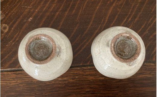 陶房ふくなが 粉引 花小鉢 2個セット_2066R