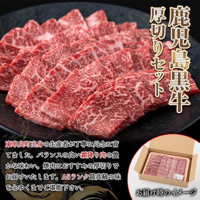 【18857】鹿児島県産黒毛和牛！A5等級赤身(モモ)厚切り焼肉用(約500g)国産 牛肉 肉 冷凍 もも肉 鹿児島 焼肉 BBQ バーベキュー【前田畜産たかしや】