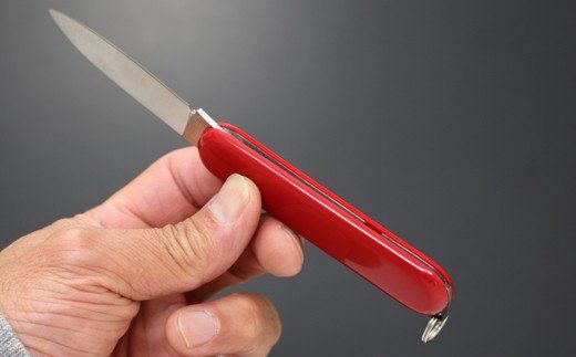 H7-102 国産 折込ナイフ ラッキー1刀（KT-508） ～キャンプ アウトドア フィッシング 釣り バーベキュー BBQ フォールディングナイフ 折りたたみ 小型ナイフ 持ち運び アーミーナイフ 防災用品にも 関の刃物～