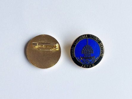 【尾張津島天王祭】七宝焼ピンバッジ【藤】