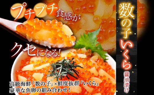 2530. 海鮮丼 数の子・いくら醤油漬け 100g前後 4パック 計400g イクラ 魚卵 送料無料 北海道 弟子屈町