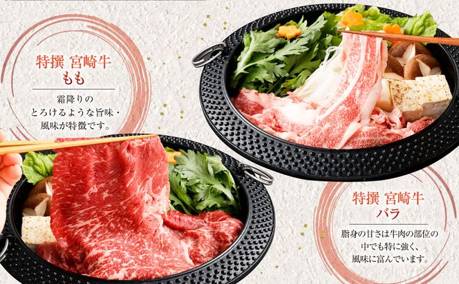 ＜特撰・宮崎牛もも300g/バラ300g すき焼き・しゃぶしゃぶ＞2ヶ月以内に順次出荷【c508_hn_x2】