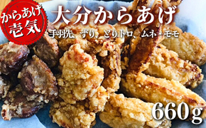 0B1-119 【からあげ壱気】 大分からあげ 660g （モモ、とりトロ、ムネ、ずり、手羽先）