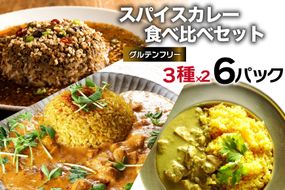 AG027スパイスカレー 食べ比べセット 3種類 150g×各2 計６パック