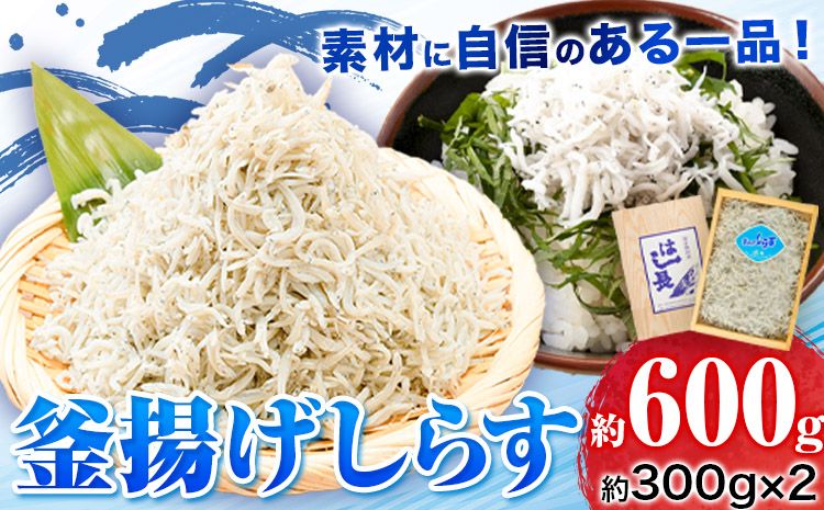 釜揚げ しらす 約600g (約300g×2) 株式会社はし長 [30日以内に出荷予定(土日祝除く)] 和歌山県 日高町 釜揚げ しらす---wsh_fhsn10_30d_23_17000_600g---