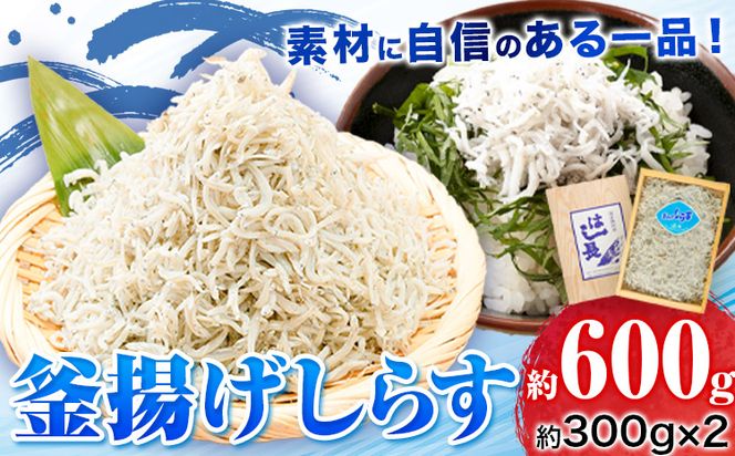 釜揚げ しらす 約600g (約300g×2) 株式会社はし長 《30日以内に出荷予定(土日祝除く)》 和歌山県 日高町 釜揚げ しらす---wsh_fhsn10_30d_23_17000_600g---