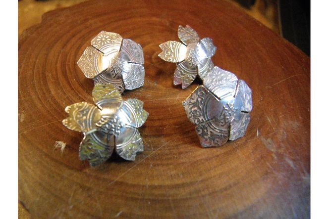 古銭一銭銅貨・桜ピンバッジ [No.283]