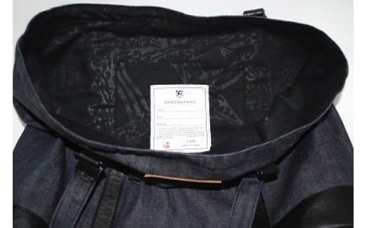 C044 匠山泊「Re維新」革とデニムのコンビトートバッグ