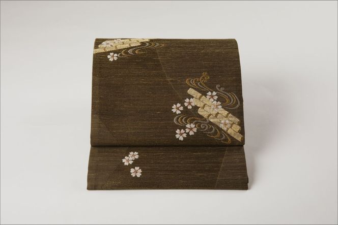 丹後の藤布　袋帯「天の川」　草　FY00082