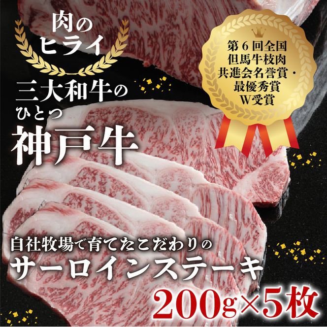 神戸牛サーロインステーキ（200g×5枚）