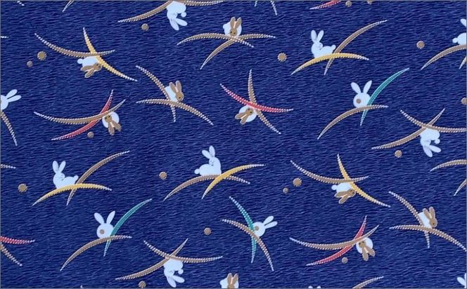 健康のお手伝い　手作り　骨盤枕、首枕(青うさぎ柄)　HT00028