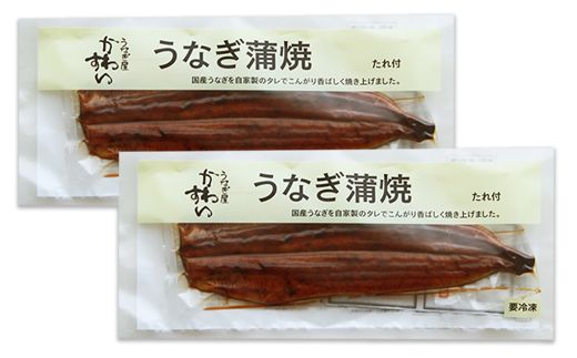 113.【うなぎ屋かわすい】超特大国産うなぎ2本セット(1尾：200~229g)(A113-1)