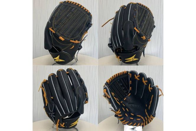 SAEKI　野球グローブ 【硬式・品番115】【ブラック】【Rオレンジ】【クリーム】