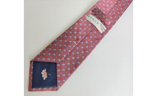 富士桜工房シルクネクタイ「富士と四季(ピンク)」限定オリジナルデザイン FAA1034