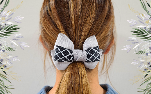 【ハンドメイド作家作品】fluffy bag ( グレー )& ヘアゴム 1個 セット《築上町》【＊serendipity＊】[ABAS005]