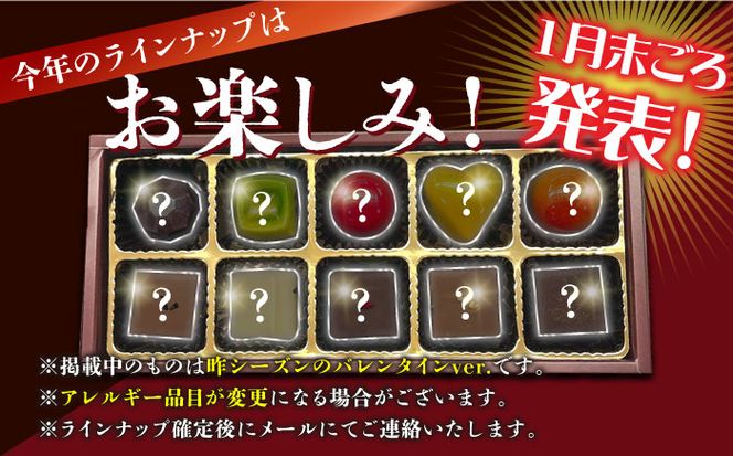 【2025年2月〜発送】ボンボンショコラ 10個入り / チョコ チョコレート お菓子 バレンタイン / 南島原市 / 本田屋かすてら本舗 [SAW032]