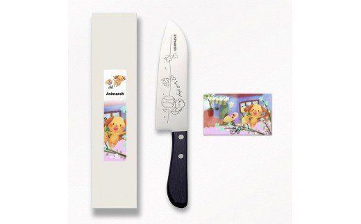 H18-17 Animarch 三徳包丁 3本セット (ねこ、いぬ、うさぎ)