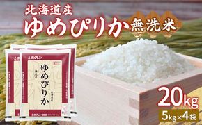 【令和7年産新米】ホクレン ゆめぴりか 無洗米20kg（5kg×4） TYUA027