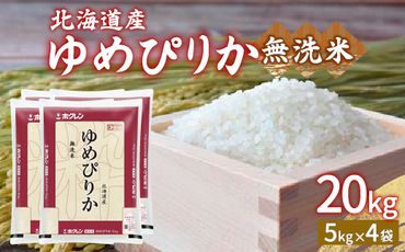 【令和6年産新米】ホクレン ゆめぴりか 無洗米20kg（5kg×4） TYUA027