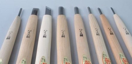 【ハイス鋼】ＮＨＫ木彫入門　上級者セット８本組　紙箱入り【北海道・沖縄・離島　配送不可】