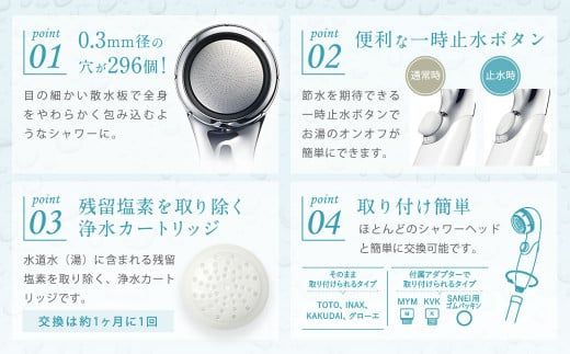 シャワーヘッド 浄水シャワー ウォータークチュール ( ブラック ) ( 浄水 カートリッジ 1個セット ) 塩素除去 交換簡単 節水  カートリッジ セット