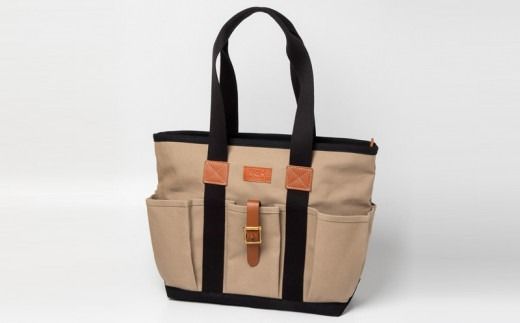 「琉球帆布」クラフトマンバッグ（ライトブラウン） - 実用性 帆布 トート キャンバス生地 丈夫 ベーシック おしゃれ ファッション お出かけ かばん 鞄 手仕事 手づくり ハンドメイド 琉球帆布 伝統技術 沖縄県 八重瀬町【価格改定】