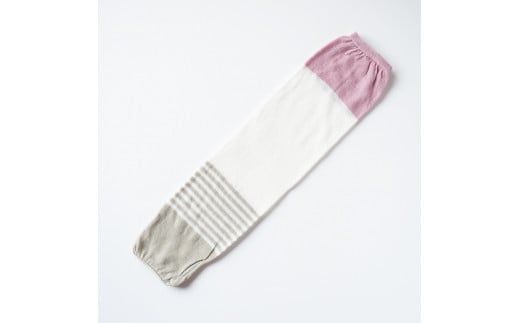 019SOUKI ORIGINAL 綿麻アームカバー（ハナグモリ）・バンナーソックス（ブルーベリー）(S)セット