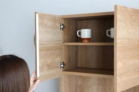 TMモデロ 90キッチンボード SNA 【食器棚 食器 ダイニングボード 家具 国産 家電収納庫 ダイニング】(H060655)