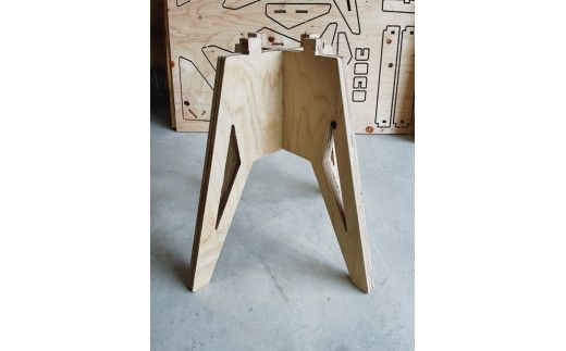 445. Plywood Small Table 組み立て式 合板 テーブル 机 DIY