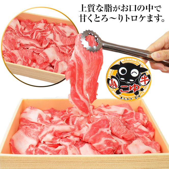＜JAこゆ牛A4ランク以上切落し 700g＞翌月末迄に順次出荷【c139_ja_x2】
