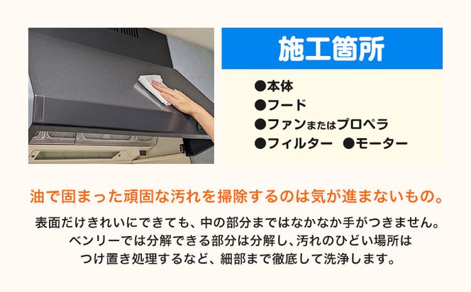 レンジフードクリーニング ベンリー笠岡 《90日以内に出荷予定(土日祝除く)》 掃除 クリーニング 代行 レンジフード 台所 キッチン 岡山県 笠岡市---B-13---